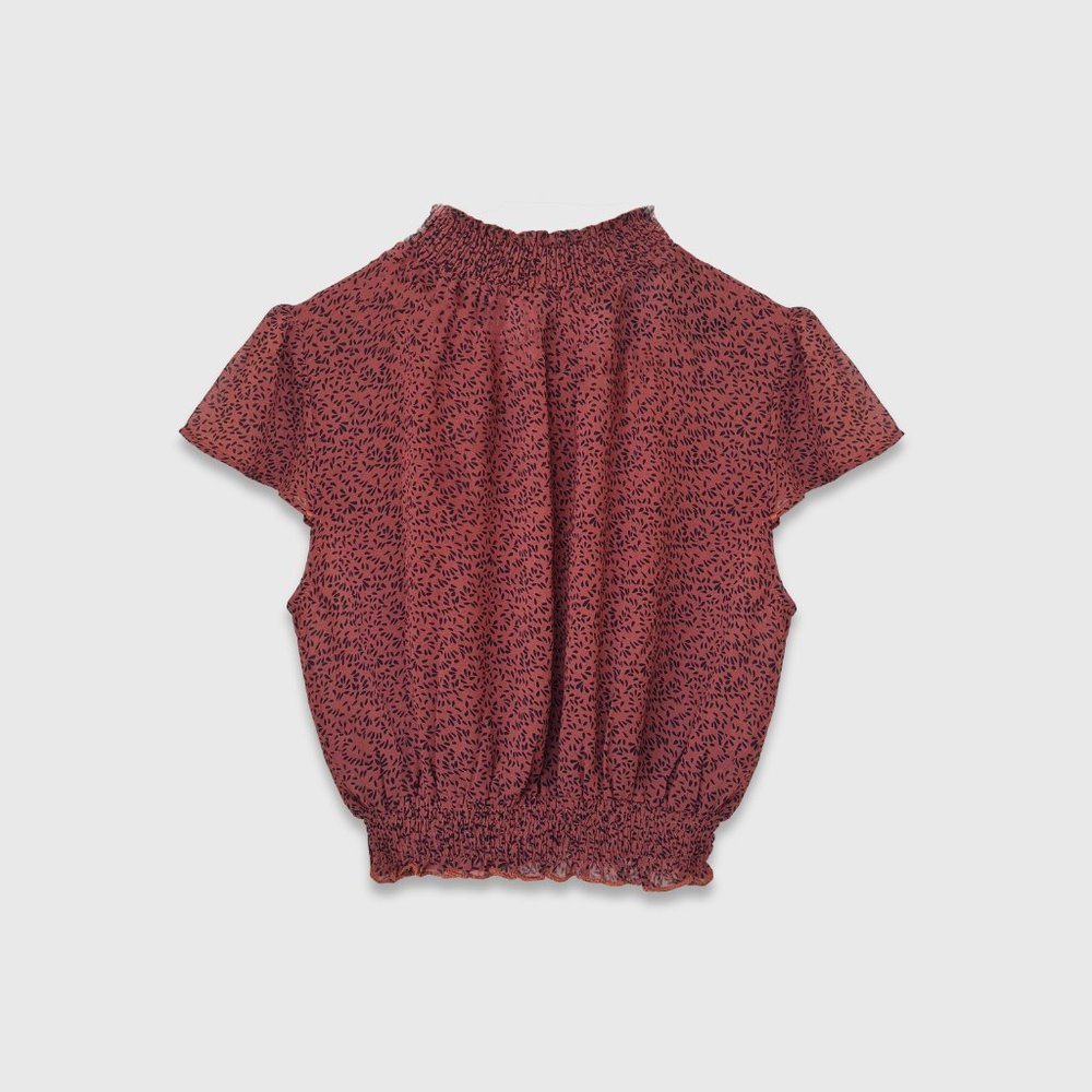 Size- M, georgette printed crop top - Picture 3 of 3